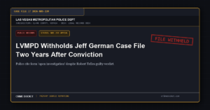 Official Case File: Las Vegas Police Jeff German Records