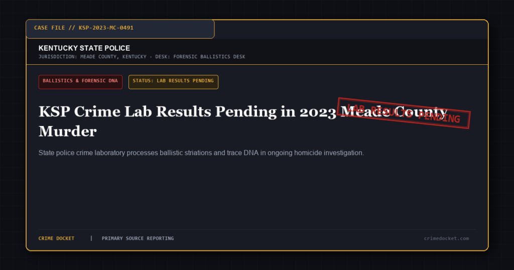KSP Crime Lab Results Pending in 2023 Meade County Murder
