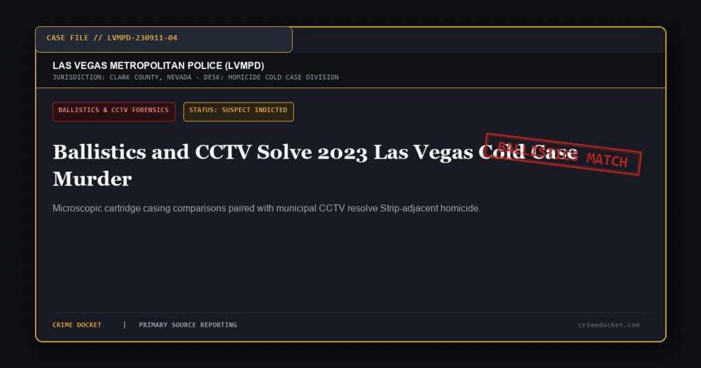 Ballistics and CCTV Solve 2023 Las Vegas Cold Case Murder