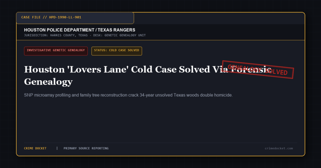 Houston ‘Lovers Lane’ Cold Case Solved Via Forensic Genealogy