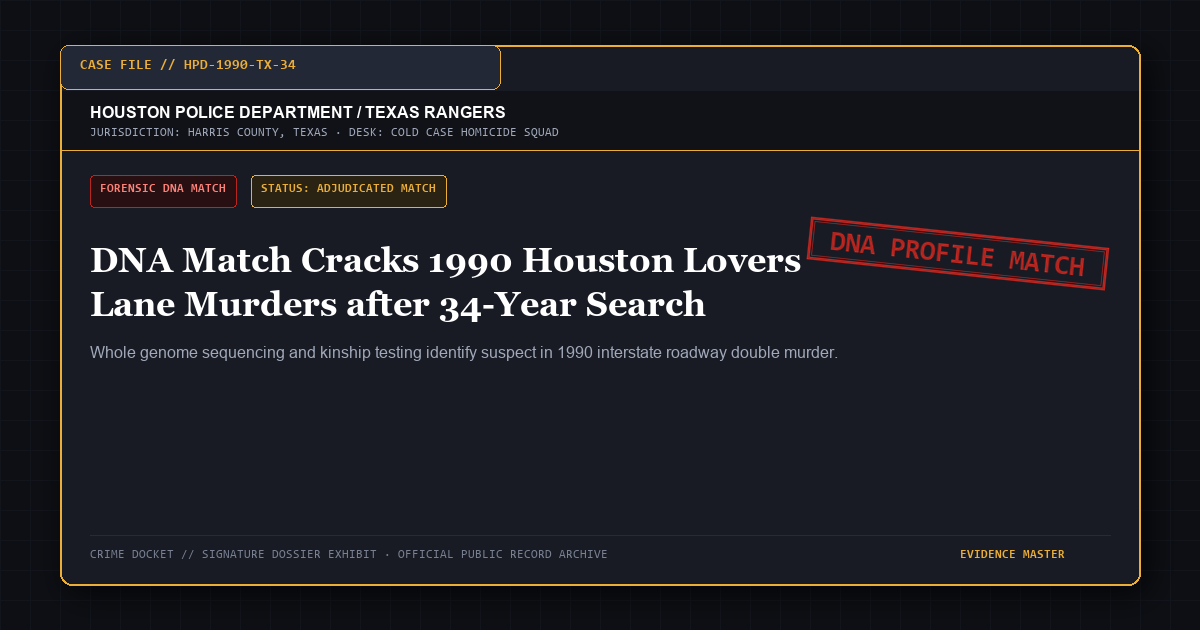 DNA Match Cracks 1990 Houston Lovers Lane Murders Cold Case